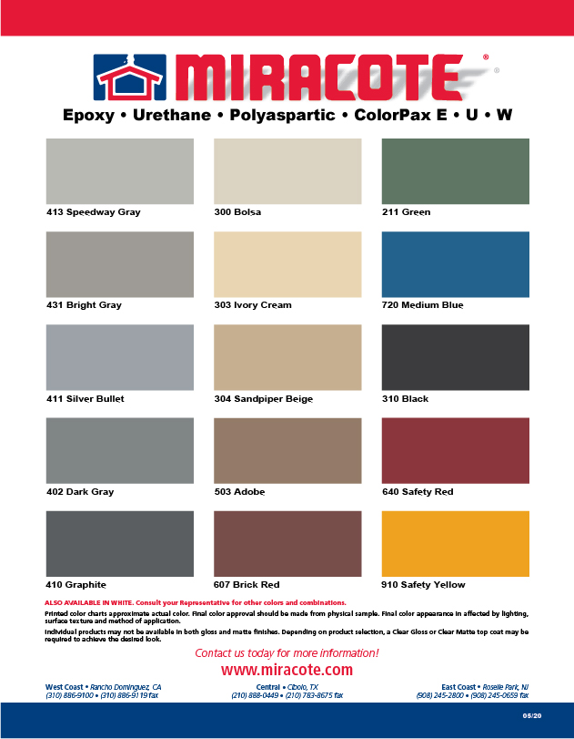 Miracote Color sheet_LAB color match